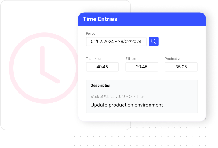 Smart Time Entries & Task Tracking - SymTime time tracking feature screenshot