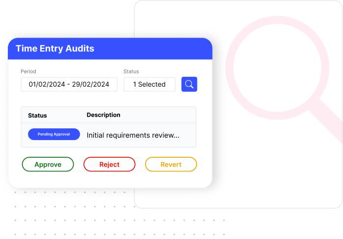 Easy Time Entry Auditing - SymTime time tracking feature screenshot